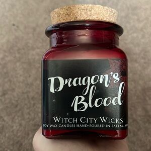 Witch City Wicks Single Wick Candle, Dragon’s Blood.